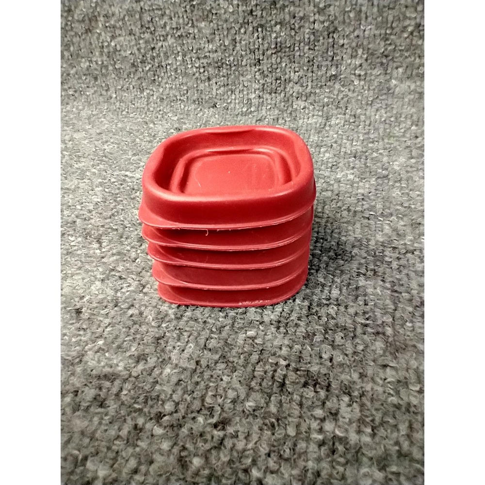 Rubbermaid Red Replacement Lids 7J54/10 Small Square Set of 5 Mini Storage Lids